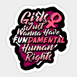 Woman & Human Rights - Feminist Quote Gift Sticker